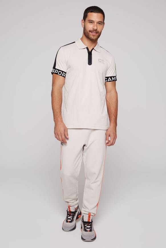 Soccx Poloshirt Mit Zipper Und Reflektierenden Prints Shell