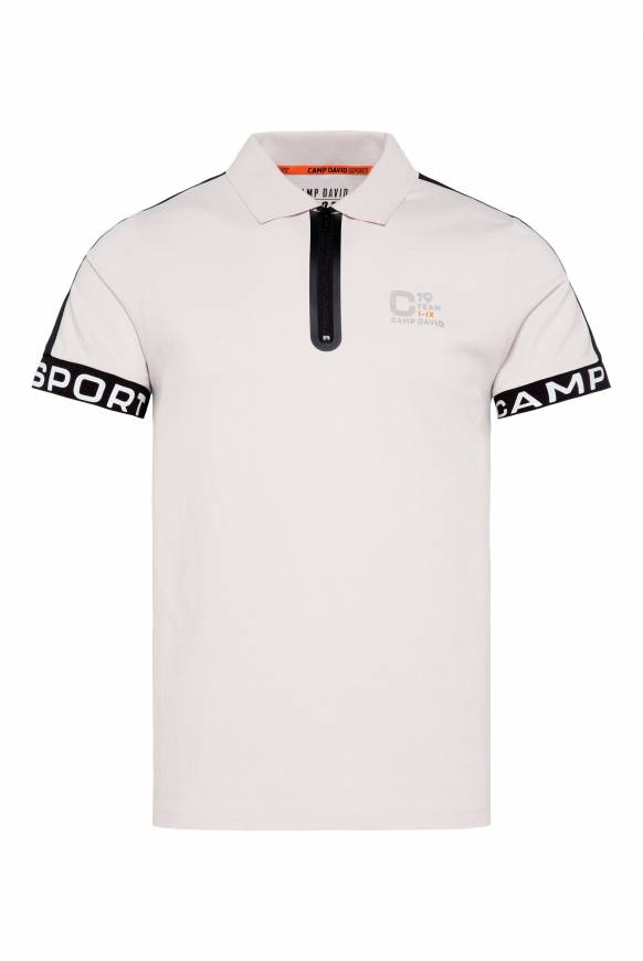 Soccx Poloshirt Mit Zipper Und Reflektierenden Prints Shell