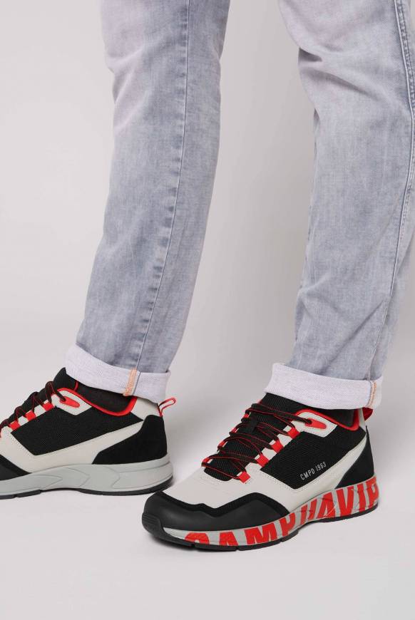 Soccx Power Sneaker Im Materialmix Mit XL-Logo Black