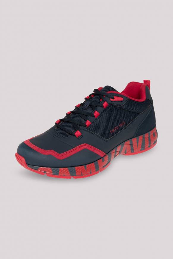 Soccx Power Sneaker im Materialmix mit XL-Logo navy / red