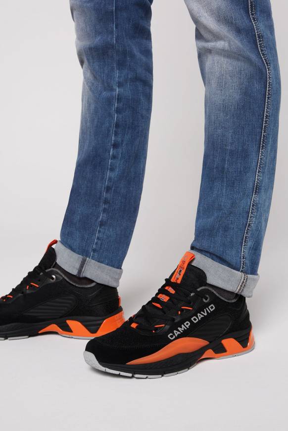 Soccx Premium Sneaker Im Knit-Design Mit 3D-Rubber-Elementen Black