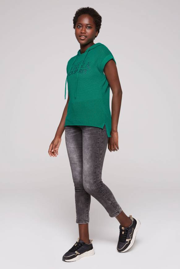 Soccx Pullunder Mit Kapuze Und Mesh-Struktur Bottle Green