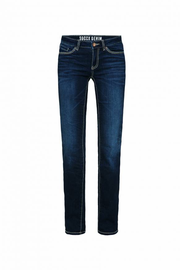 Soccx Regular Fit Jeans RO:MY Mit Kontrastnähten Dark Blue