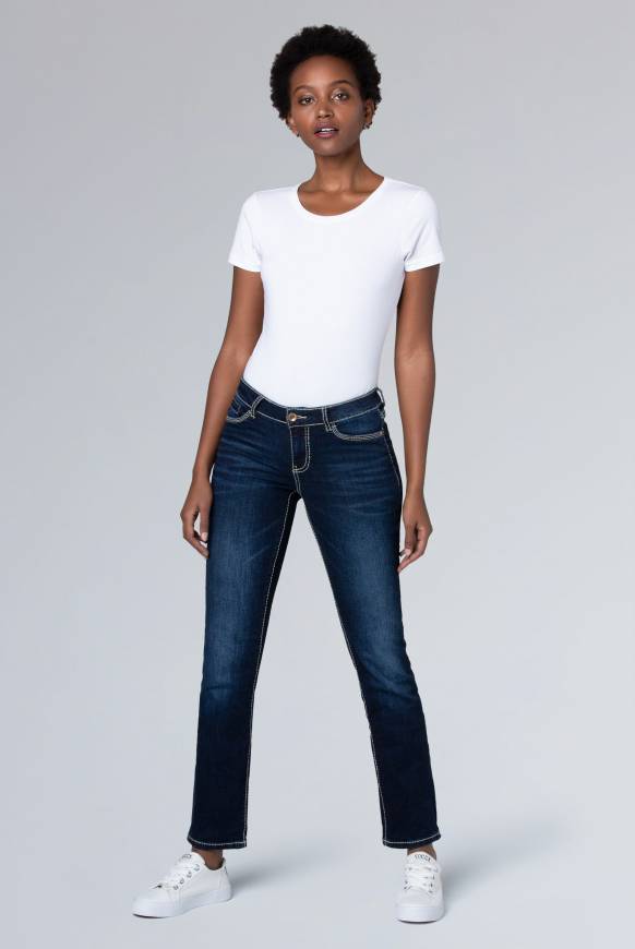 Soccx Regular Fit Jeans RO:MY Mit Kontrastnähten Dark Blue