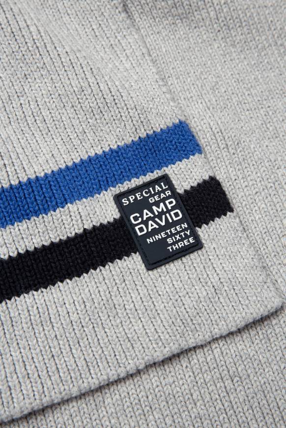 Soccx Rippstrickschal Mit Streifen-Details Granite Melange