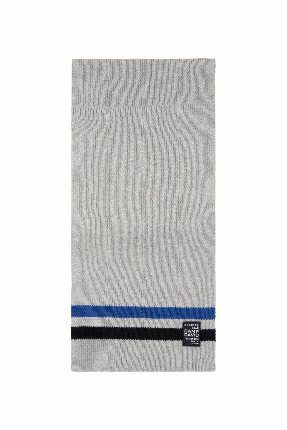 Soccx Rippstrickschal Mit Streifen-Details Granite Melange