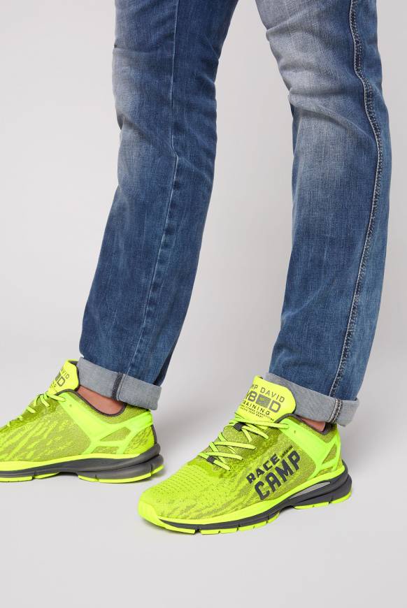 Soccx Running Sneaker Mit Knit-Design Und Rubber Logo Neon Lime