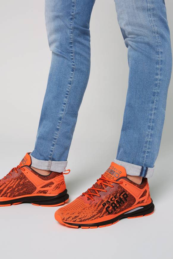 Soccx Running Sneaker Mit Knit-Design Und Rubber Logo Signal Orange