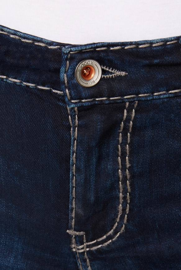 Soccx Slim Fit Jeans HE:DI Mit Kontrastnähten Dark Blue 26 32