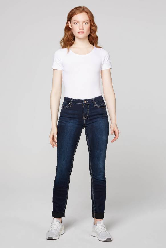 Soccx Slim Fit Jeans HE:DI Mit Kontrastnähten Dark Blue 26 32