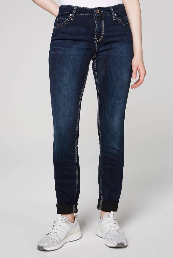 Soccx Slim Fit Jeans HE:DI mit Kontrastnähten dark blue 26 32