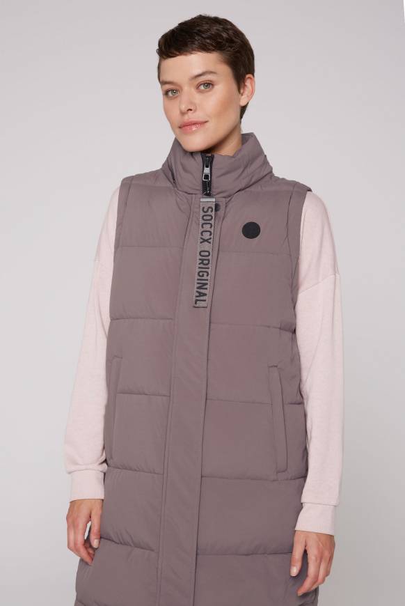 Soccx 2-in-1 Puffer Coat Und Weste Brown
