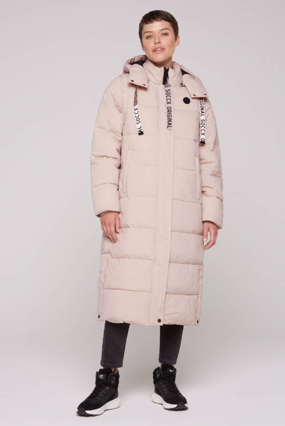 Soccx 2-in-1 Puffer Coat Und Weste Light Beige