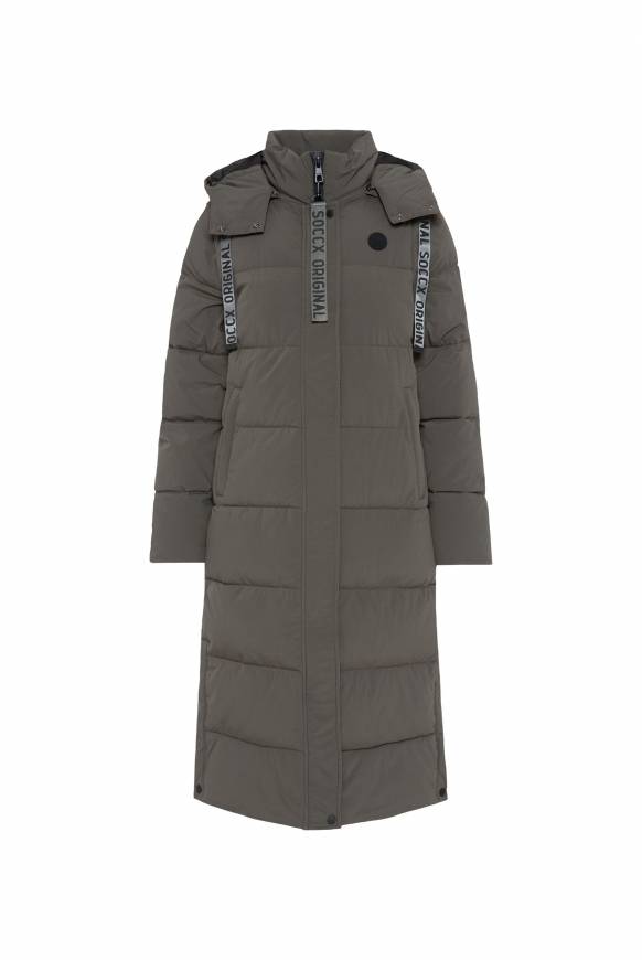 Soccx 2-in-1 Puffer Coat Und Weste Olive