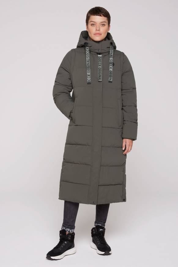 Soccx 2-in-1 Puffer Coat Und Weste Olive