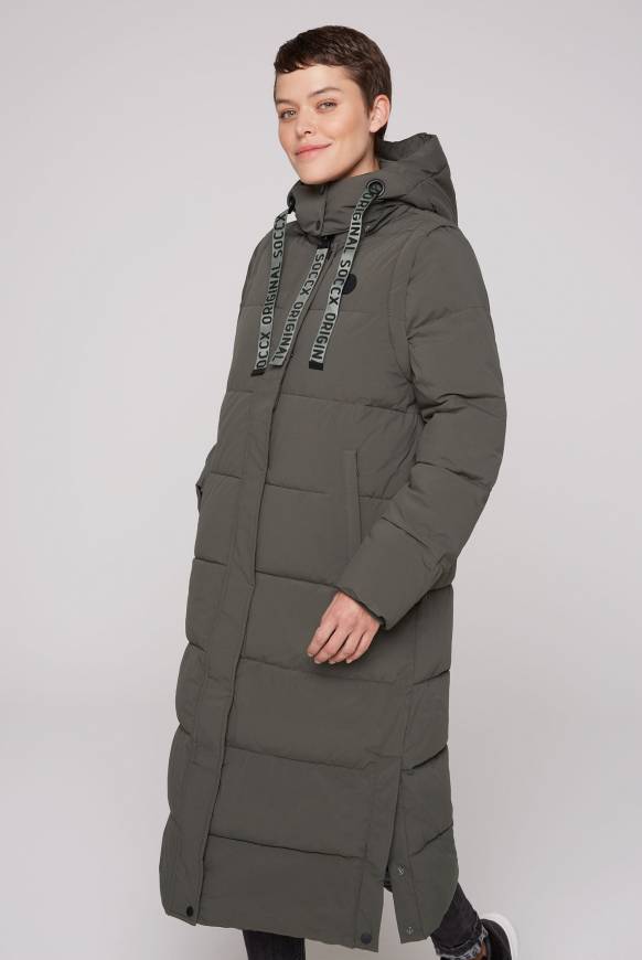 Soccx 2-in-1 Puffer Coat und Weste olive