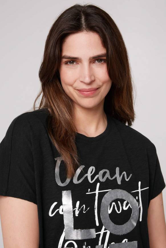 Soccx Ärmelloses Shirt Mit Folienprint Black