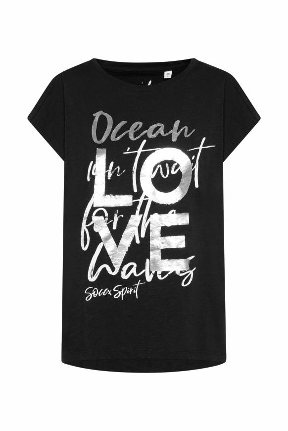 Soccx Ärmelloses Shirt Mit Folienprint Black