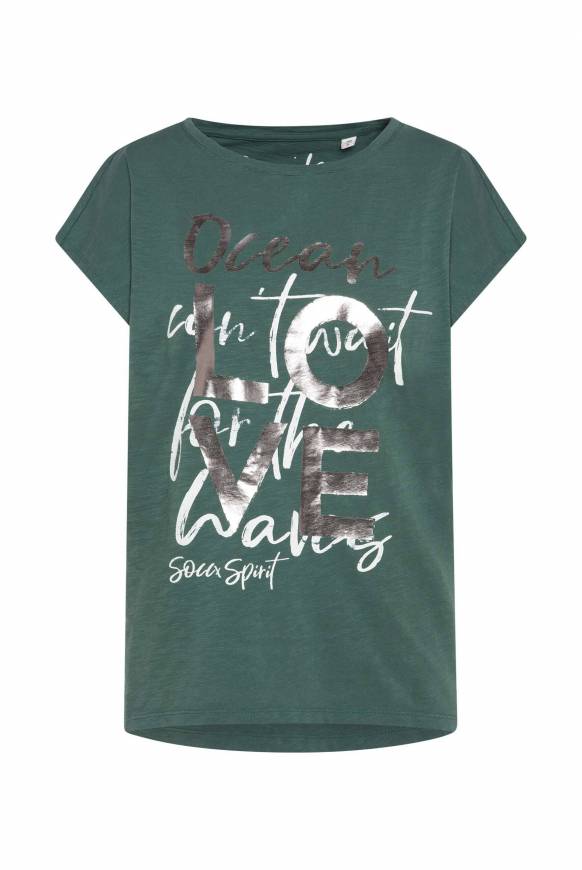 Soccx Ärmelloses Shirt Mit Folienprint Dark Green