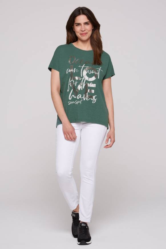 Soccx Ärmelloses Shirt Mit Folienprint Dark Green