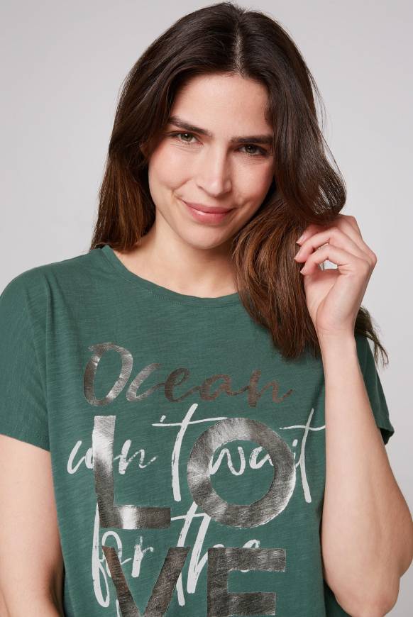 Soccx Ärmelloses Shirt Mit Folienprint Dark Green