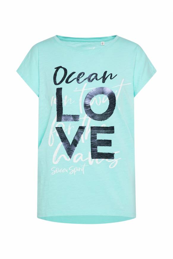 Soccx Ärmelloses Shirt Mit Folienprint Flash Aqua