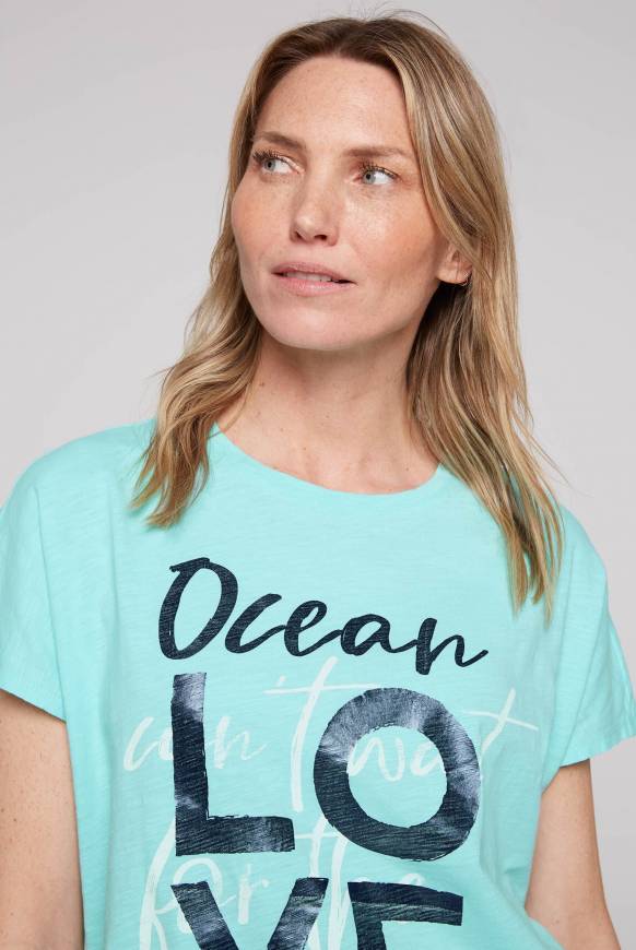 Soccx Ärmelloses Shirt Mit Folienprint Flash Aqua