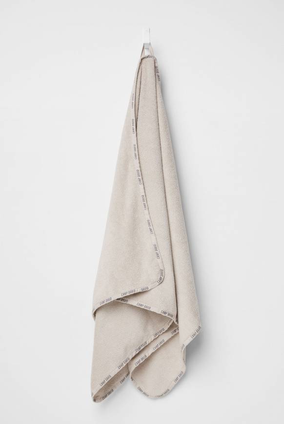 Soccx Badehandtuch mit Logo-Saum 70 x 140 cm natur