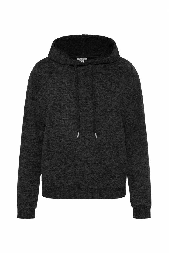 Soccx Basic Hoodie Aus Flauschstrick Black