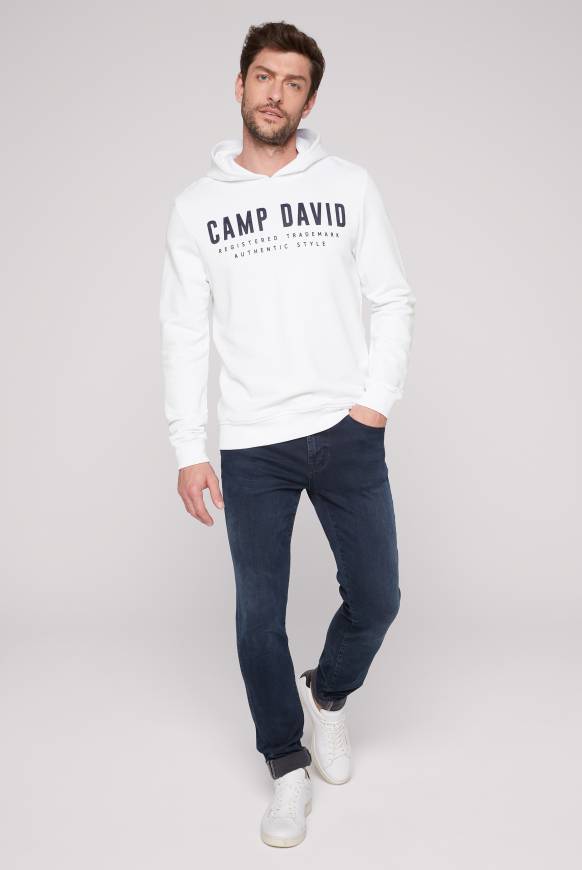 Soccx Basic Hoodie Mit Logo Print Opticwhite