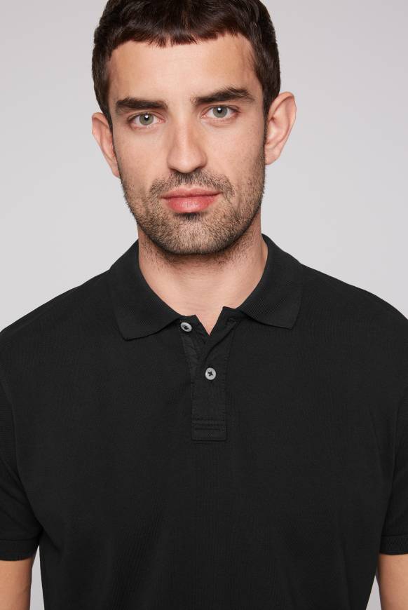 Soccx Basic Pikee-Polo Mit Trikotkragen Black