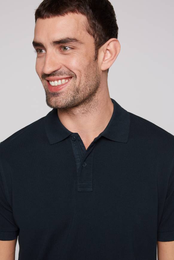 Soccx Basic Pikee-Polo Mit Trikotkragen Blue Navy