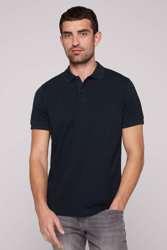Soccx Basic Pikee-Polo mit Trikotkragen blue navy