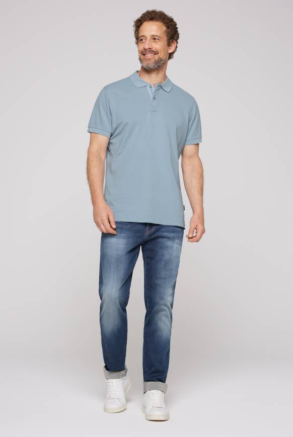 Soccx Basic Pikee-Polo Mit Trikotkragen New Blue