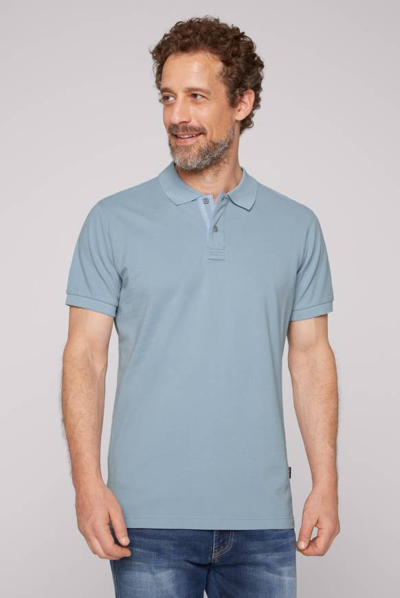 Soccx Basic Pikee-Polo mit Trikotkragen new blue