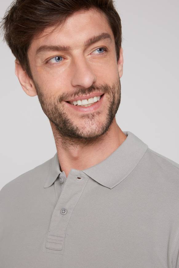 Soccx Basic Pikee-Polo Mit Trikotkragen Polo Grey