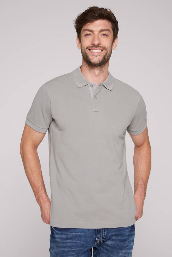 Soccx Basic Pikee-Polo mit Trikotkragen polo grey