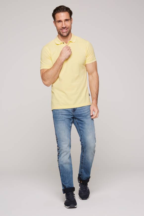 Soccx Basic Pikee-Polo Mit Trikotkragen Sun