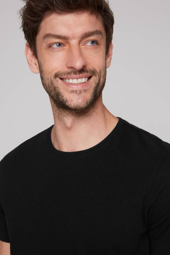 Soccx Basic T-Shirt Rundhals 2er-Pack Black