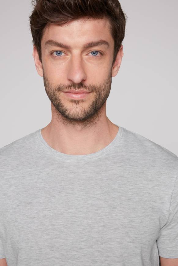 Soccx Basic T-Shirt Rundhals 2er-Pack Grey Melange