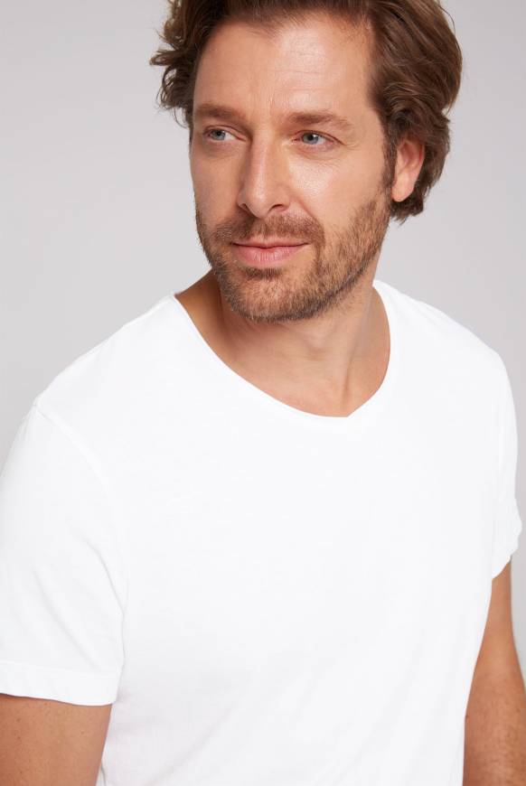 Soccx Basic T-Shirt V-Neck 2er-Pack Opticwhite