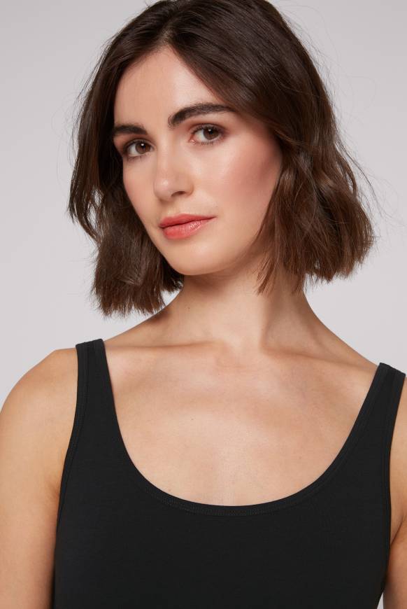 Soccx Basic Top Mit Mini Logo Print Black