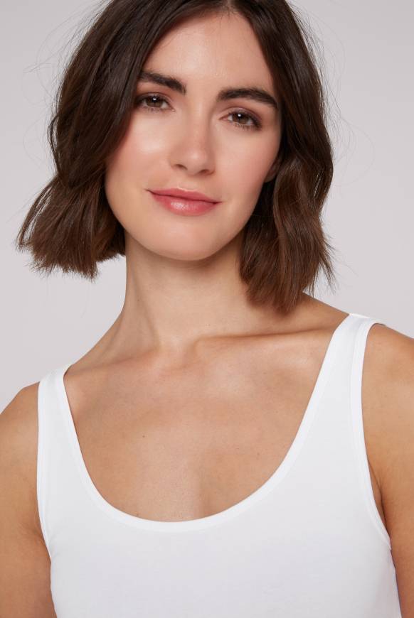 Soccx Basic Top Mit Mini Logo Print Opticwhite