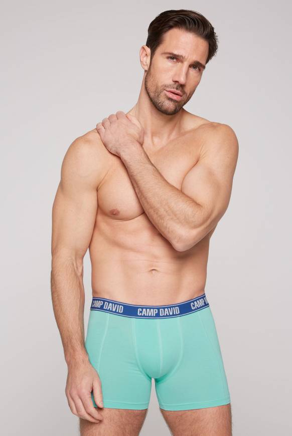 Soccx Boxershorts mit Logo-Bund cool mint