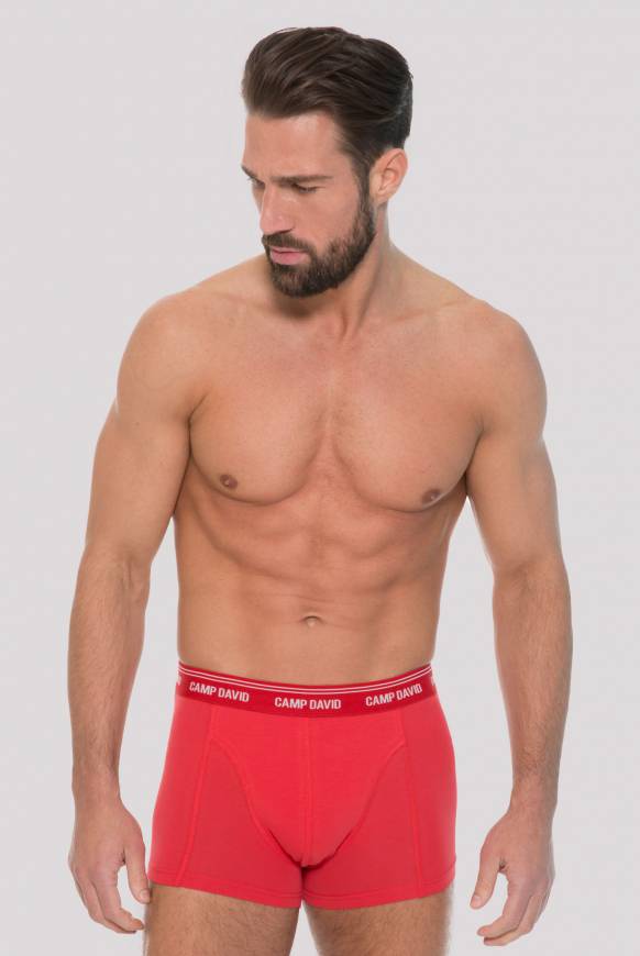 Soccx Boxershorts mit Logo-Bund lobster red
