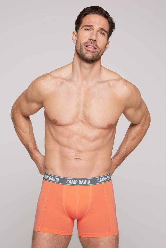 Soccx Boxershorts mit Logo-Bund sunset neon