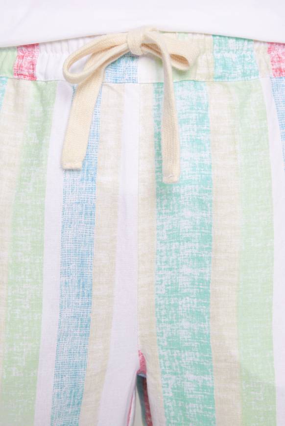 Soccx Bunt Gestreifte Leinenhose Multi Color