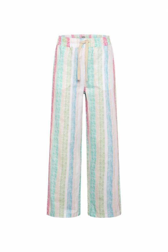 Soccx Bunt Gestreifte Leinenhose Multi Color