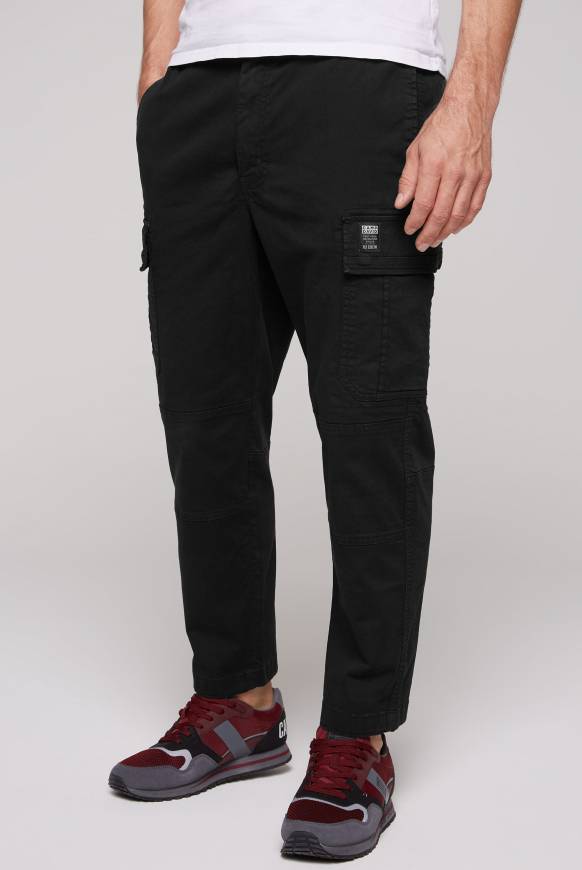 Soccx Cargohose mit Klappentaschen black