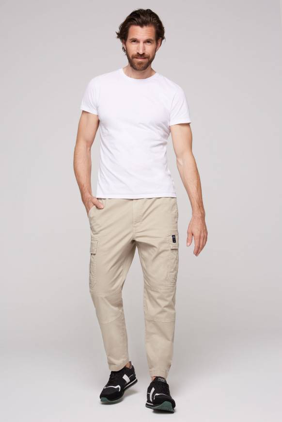 Soccx Cargohose Mit Klappentaschen Neutral Beige